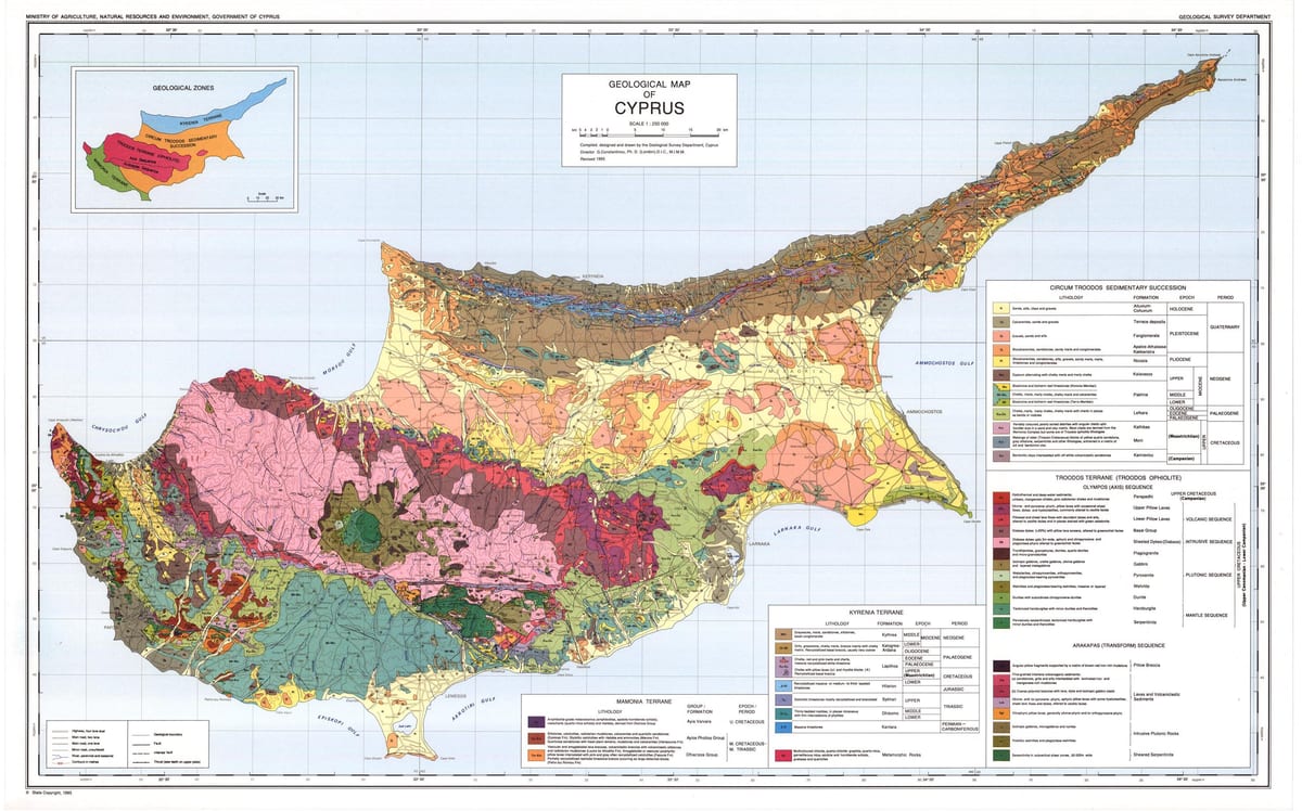 Kipr coğrafi xəritəsi