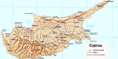 Ətraflı xəritə ada Kipr 