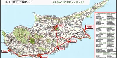 Kipr xəritəsi, avtobus marşrutlarının